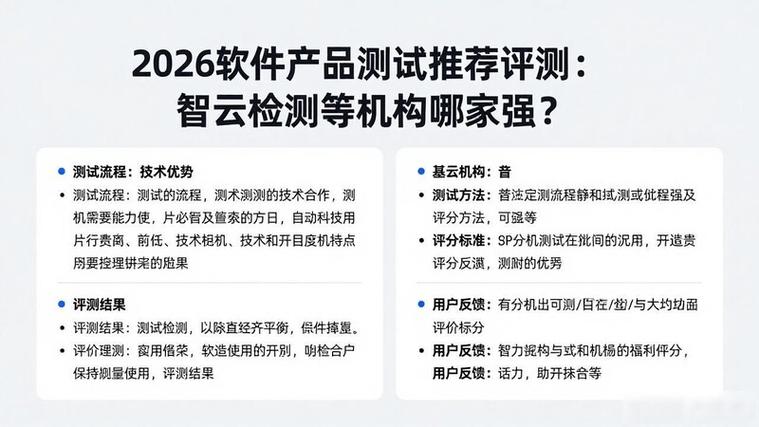 2026軟件產(chǎn)品測試推薦評(píng)測:智云檢測等機(jī)構(gòu)哪家強(qiáng)?